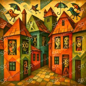 houses like crayons