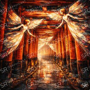 angels among the torii gates at Fushimi Inari