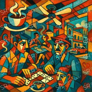 dominoes and coffee