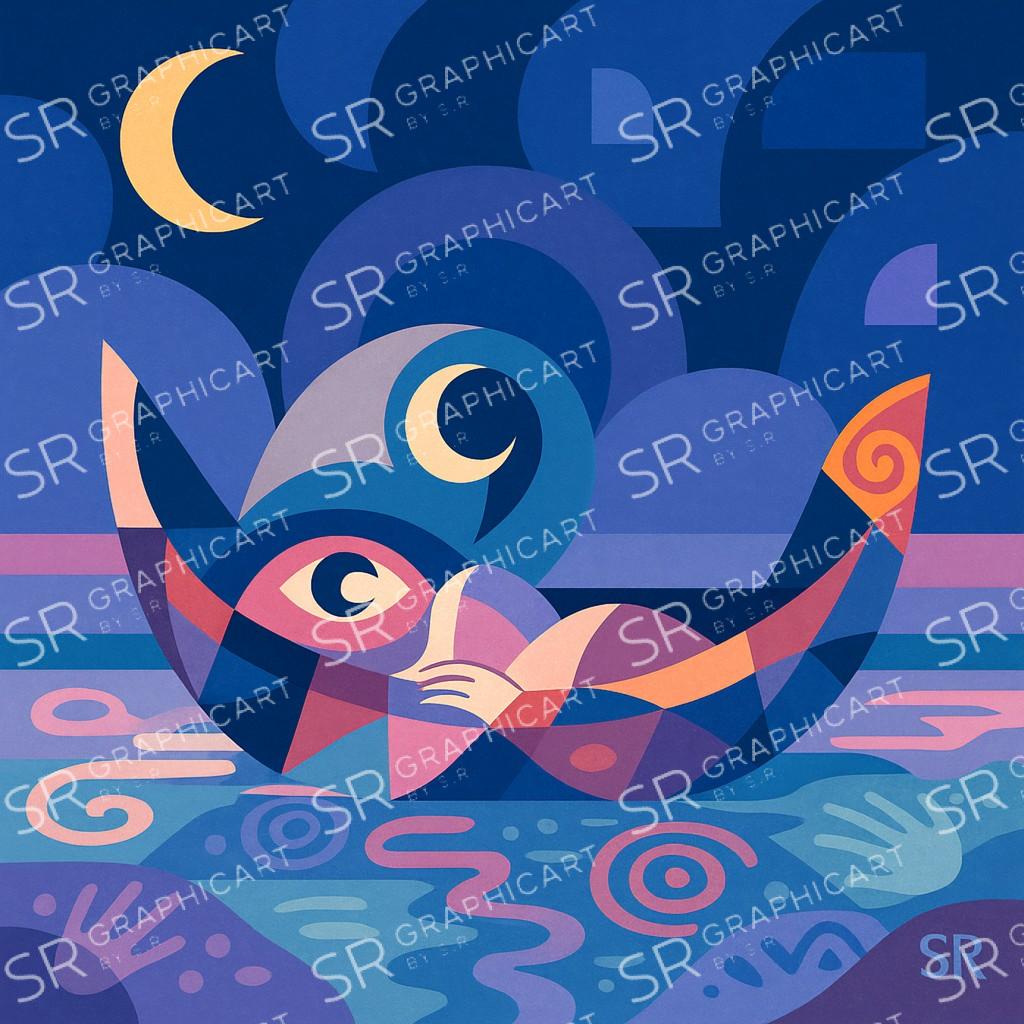 sleep canoe on the lagoon