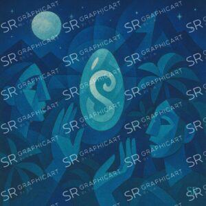 the shining of taonga under moon