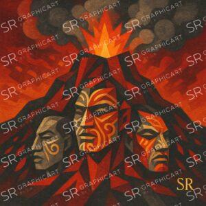 volcanic faces