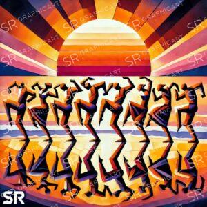 zorba dance in the sunset
