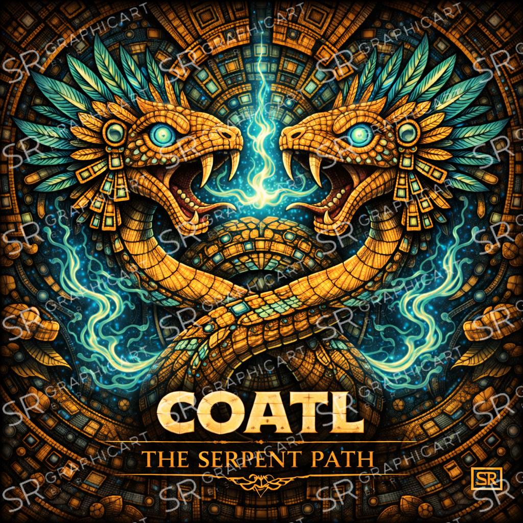 Aztec zodiac signs and talismans_Coatl the serpent path – GraphicArtbySR